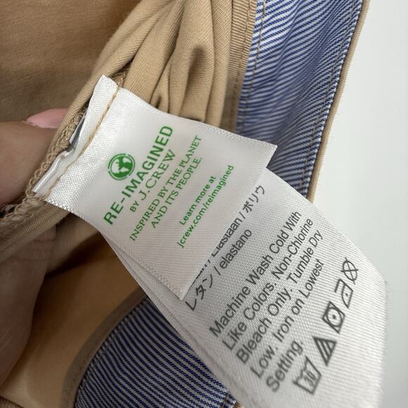J Crew Women Plus Boyfriend Chino Pants Size 4X Patch Pocket Slim Khaki Tan NEW - Picture 9 of 13